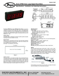 Thumbnail of document Manual - DPMX Extra Large Digital Panel Meter